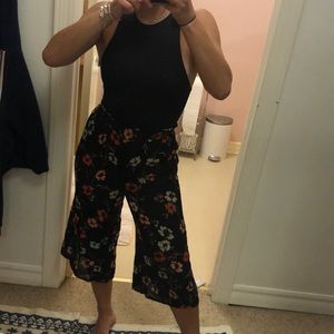Urban Outfitters Floral Gaucho Pants